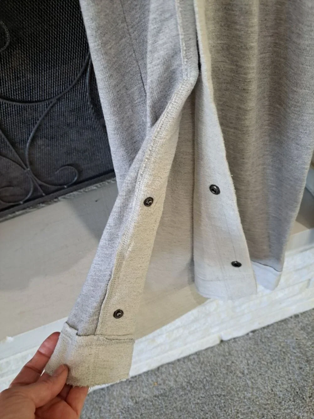 Free People Embers Wide-Leg Pants Heather Gray Women's XS Oversized Athleisure - Picture 4 of 12
